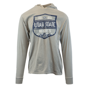 Utah State Aggies 1888 Unisex Hooded T-Shirt gray